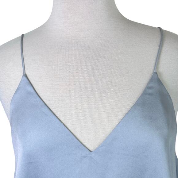 New SHONA JOY Luxe Frill Tulip Hem Maxi Formal Dress Silver Blue Cloud Sz‎  10 - Picture 4 of 14